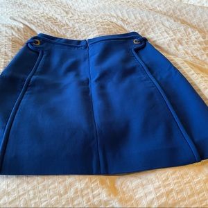 Tory Burch, blue, light wool, lined skirt.  Size 8